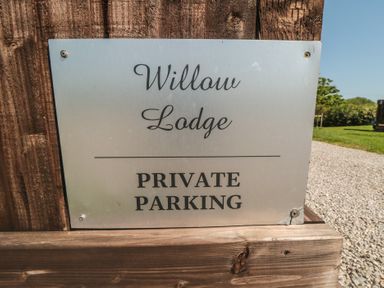 A sign for private parking at Willow Lodge in Whitby
