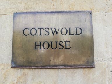 A nameplate that reads Cotswold House