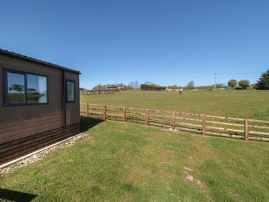 A view of a lawn and fence at Fir Lodge in Whitby