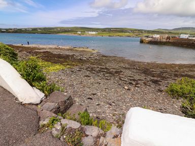 A shoreline with rocks and seaweed at O'Connell's Lodge, Portmagee, County Kerry