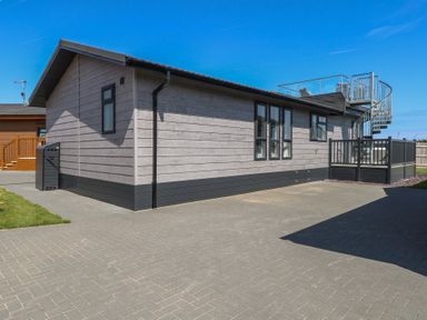 A house with stairs and deck at Life's a Beach, Bacton