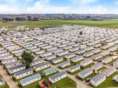 An aerial view of a mobile home park at The Lookout - Hayling Island