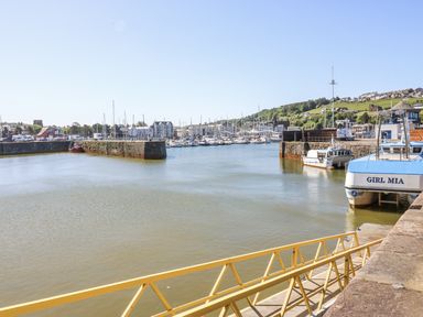 A harbor with boats at Keekle Terrace in Cleator Moor