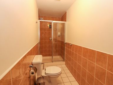A bathroom with a shower and toilet at Ash House in Ballyvaughan