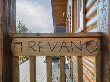 A wooden sign with the name Trevano at Trevano in St Breward