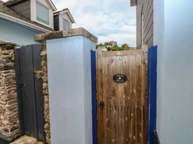 An entrance gate at 58A South Ford Road in Dartmouth