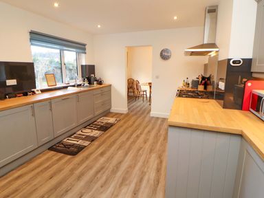 A kitchen with countertops and appliances at Westerlodge in Threlkeld near Keswick