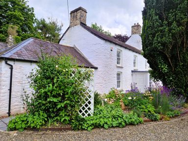 A house with garden and flowers at Secret Garden Cottage Ciliau Aeron near Aberaeron