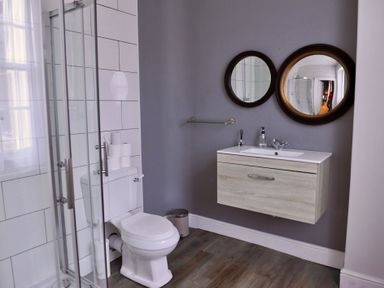 A bathroom with a sink and toilet at ASH HOUSE in Wincanton