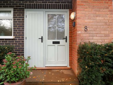 An entrance with a front door and window at Fairview in Darsham
