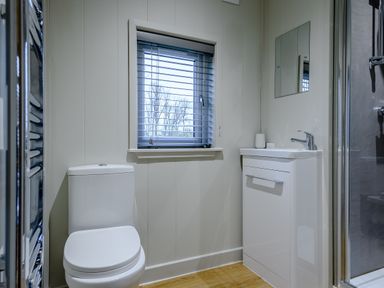 A bathroom with a toilet and sink at Tennyson Spa in Louth