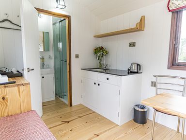 A kitchen with a sink and kettle at No 1 The Orchard Upton Warren