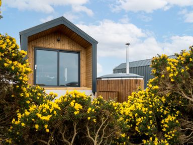 A building with a window and a hot tub at The Grays in North Berwick