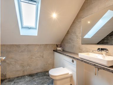 A bathroom with a toilet and sink at Tranquillity 4 (Pet) in Carnforth