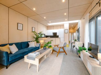 A living room with a coffee table and sofa at Orka Duo 2.0 (Pet) Dumfries