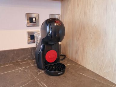 A coffee machine on a countertop at Paws By The Sea Norwich