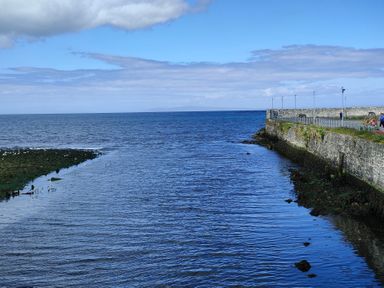 A view of the sea and shoreline at 17 Castleview in Ballymena