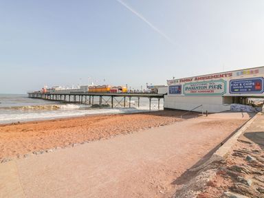 A pier over the ocean at Paignton Pier in Paignton