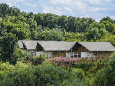 A view of tents in a green setting at Kruger (Pet) Penrith