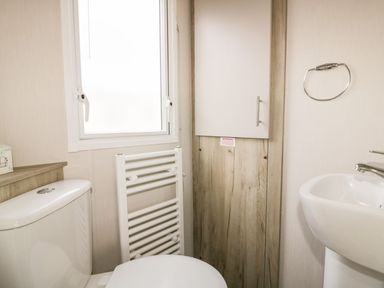 A bathroom with a toilet and sink at Barney's Retreat in Newquay