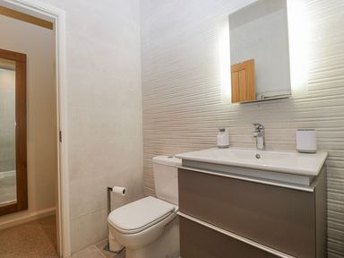 A bathroom with a toilet and sink at Ambwray in Ambleside