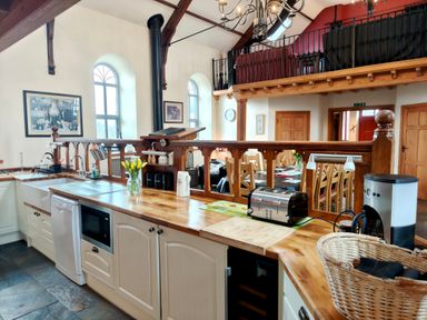 A kitchen with a countertop and appliances at Kaber Chapel in Kaber near Kirby Stephen