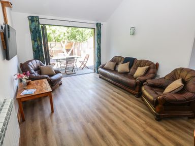 A living room with sofas and a coffee table at Brookview Kingfisher in Haverfordwest