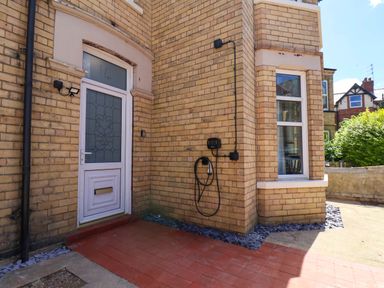 An entrance with a door and window at Lansdowne Grange in Bridlington