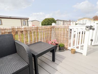 An outdoor area with furniture at Rosella 38 in Morecambe