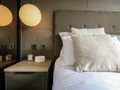 A bedroom with a bed and lamp at Lakewood Plot 9 Clacton-on-Sea