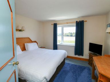 A bedroom with a double bed at Chaffinch in Kingsteignton