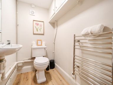 A bathroom with a sink and toilet at Jubilee at the Graythwaite Estate near Hawkshead