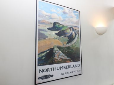 A Northumberland poster displayed on the wall at Gallow Law Cottage Bellingham