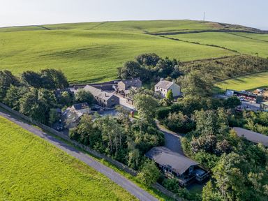 A view of houses and fields at Elm Lodge in Ulverston