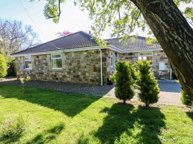 A house surrounded by grass and trees at Blacksmiths Cottage in Shilbottle