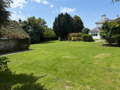 A garden with grass and trees at Penlaurel in Launceston