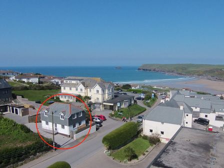 A coastal village with houses near a beach and an ocean view at Polmorla in Polzeath