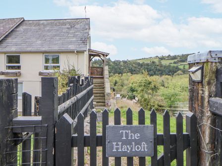 A view of the entrance gate to The Hayloft in Bodelwyddan