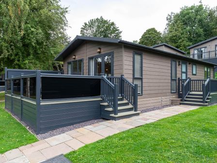 A house with decking and steps at Wensleydale Aysgarth