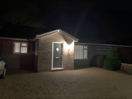 A house exterior with a door and windows at 43 Goose Green Road in King's Lynn