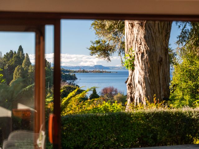 A view of the lake and trees at Ruatotara - Pukawa Holiday Home Pukawa Bay