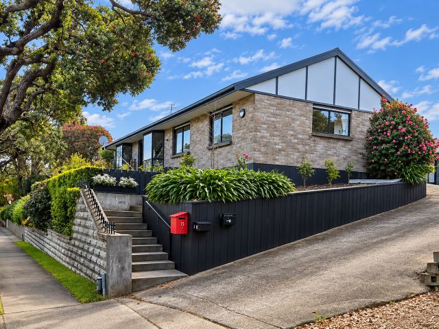 A house with stairs and mailboxes at Gallery Grove - New Plymouth Holiday Home, New Plymouth