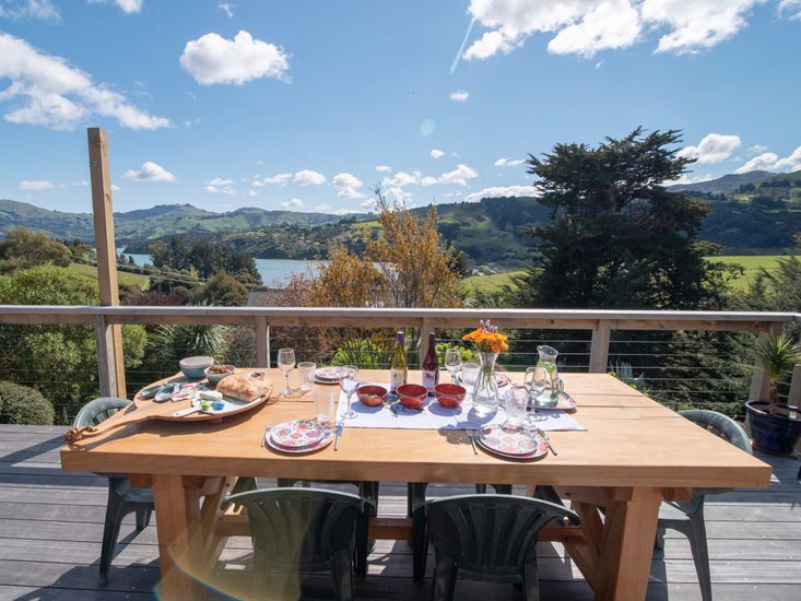 Outdoor dining with a view!