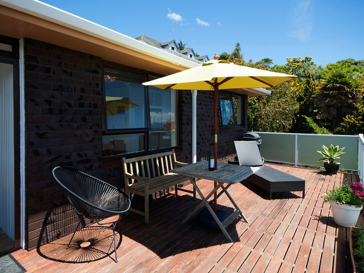 Sundeck for outdoor living and dining