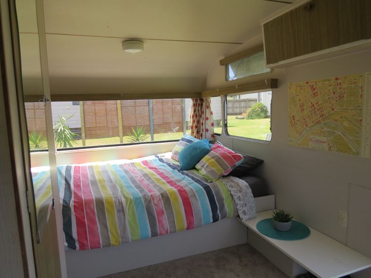 Double bed in Caravan