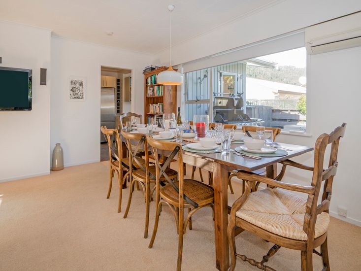 Large family dining table onto kitchen