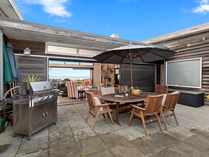 Dedicated outdoor dining and BBQ patio
