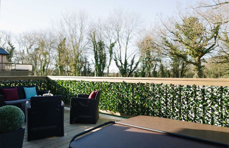 An outdoor area with seating and greenery at The Henley in Waltham